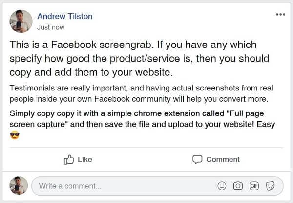FB Testimonial